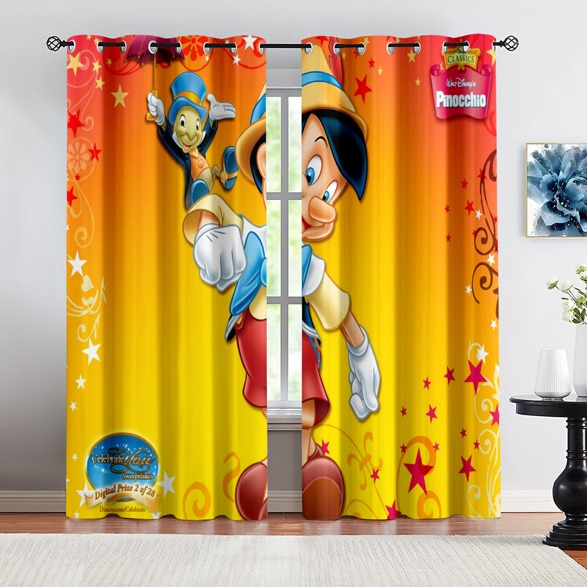 2024 NEW 2022 Pinocchio Curtains Blackout Window Drapes