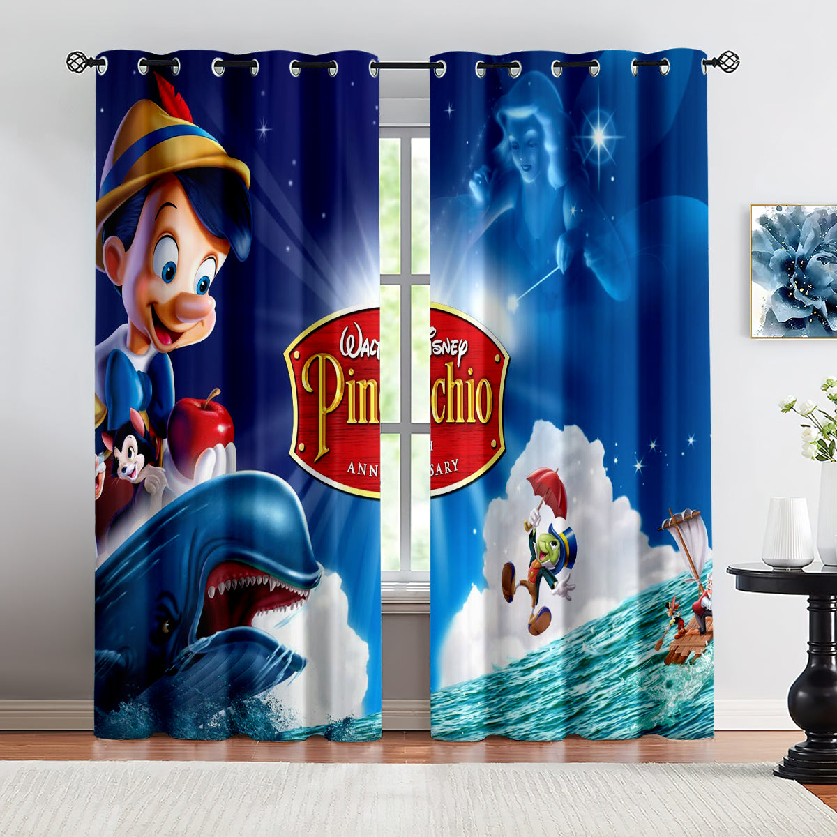 2024 NEW 2022 Pinocchio Curtains Blackout Window Drapes