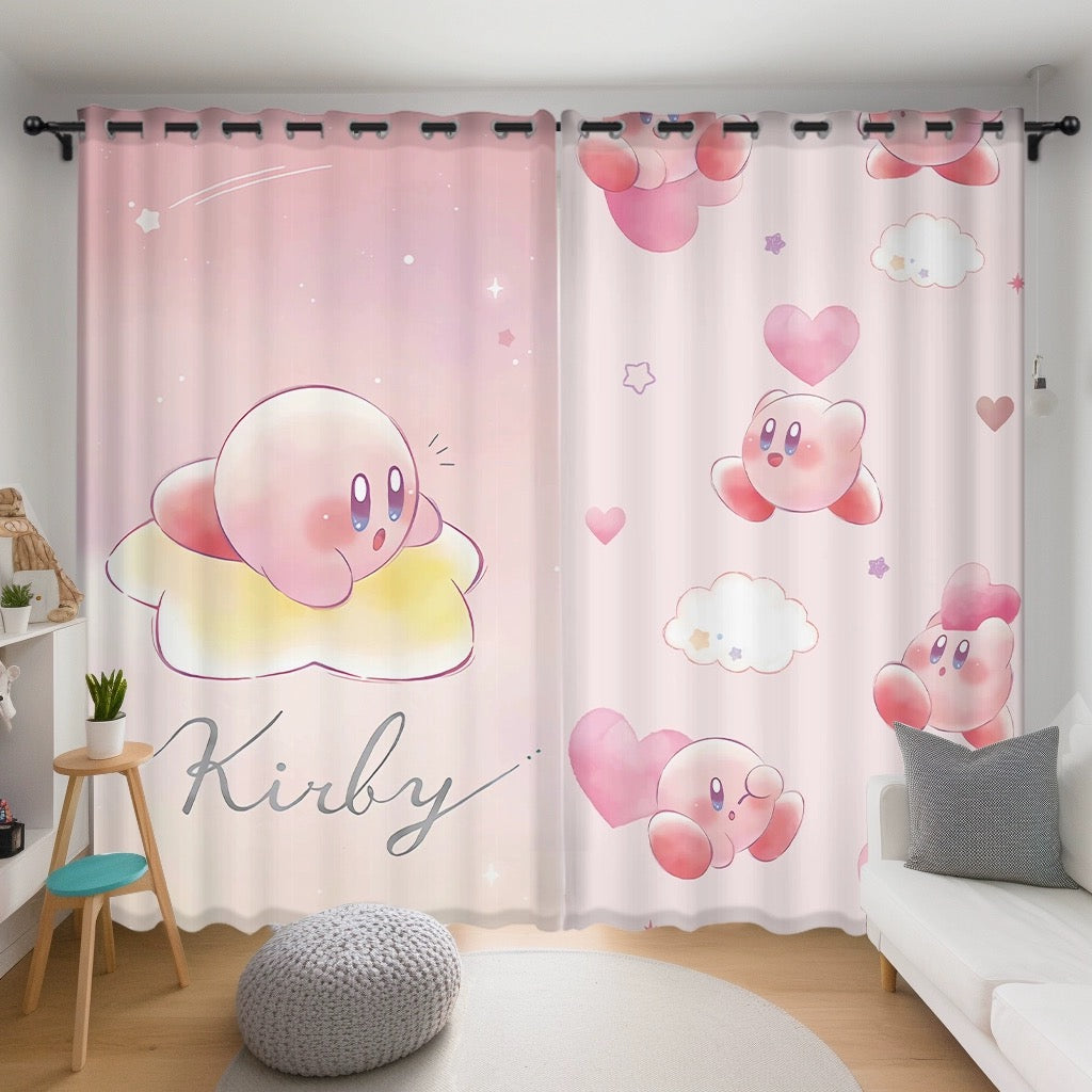 2024 NEW Kirby Curtains Pattern Blackout Window Drapes