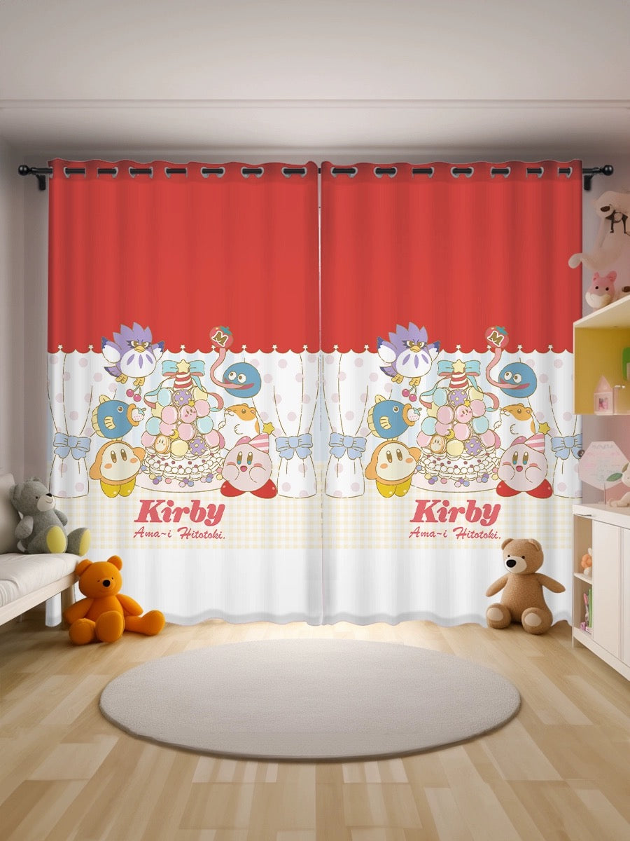 2024 NEW Kirby Curtains Pattern Blackout Window Drapes