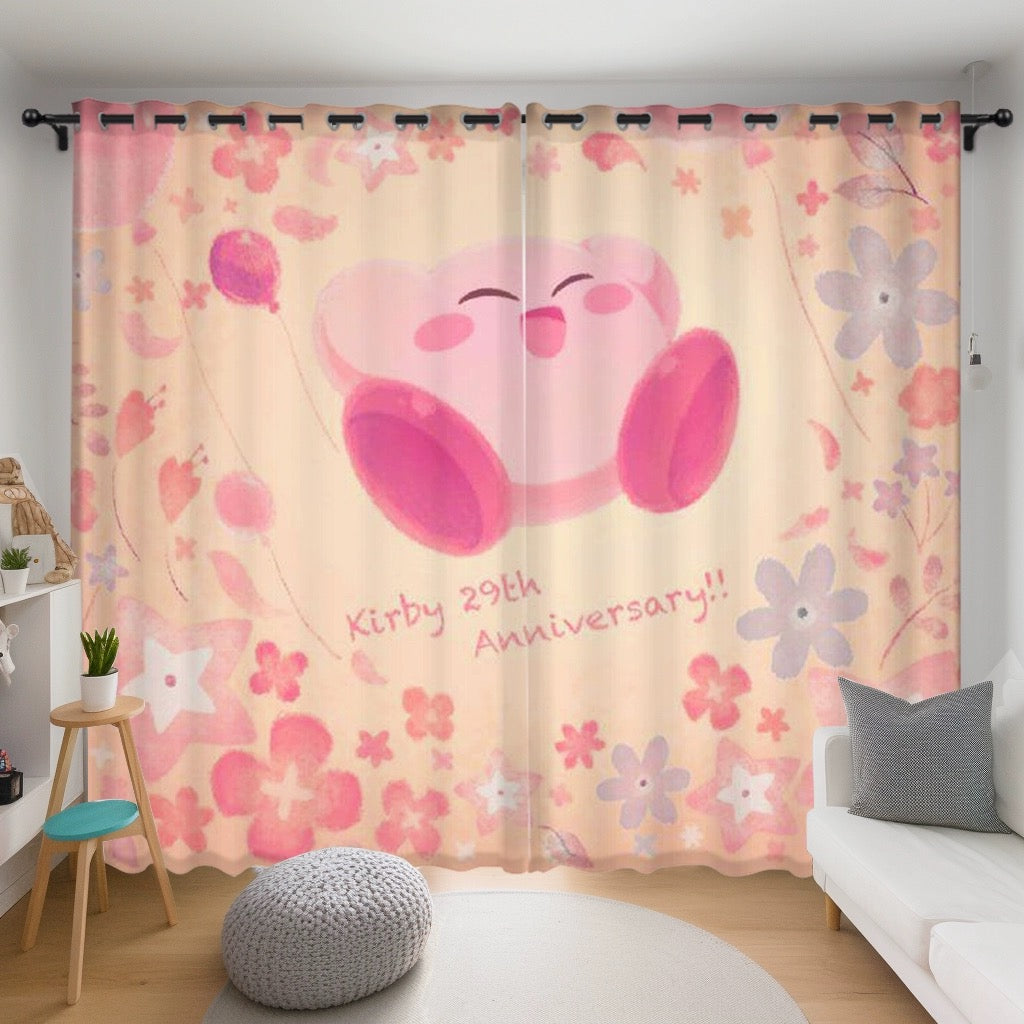 2024 NEW Kirby Curtains Pattern Blackout Window Drapes