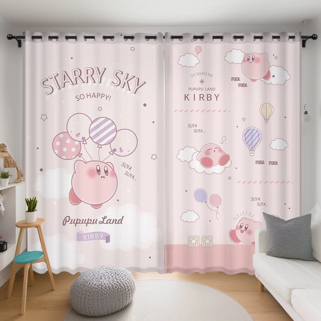 2024 NEW Kirby Curtains Pattern Blackout Window Drapes