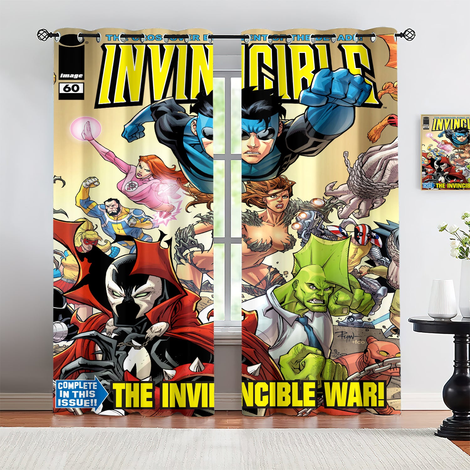 Invincible Season Blackout Curtains Drapes for Window Treatment Set