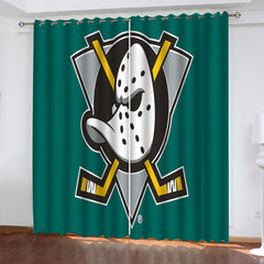 Anaheim Ducks Hockey League Blackout Curtain for Living Room Bedroom Window Treatment