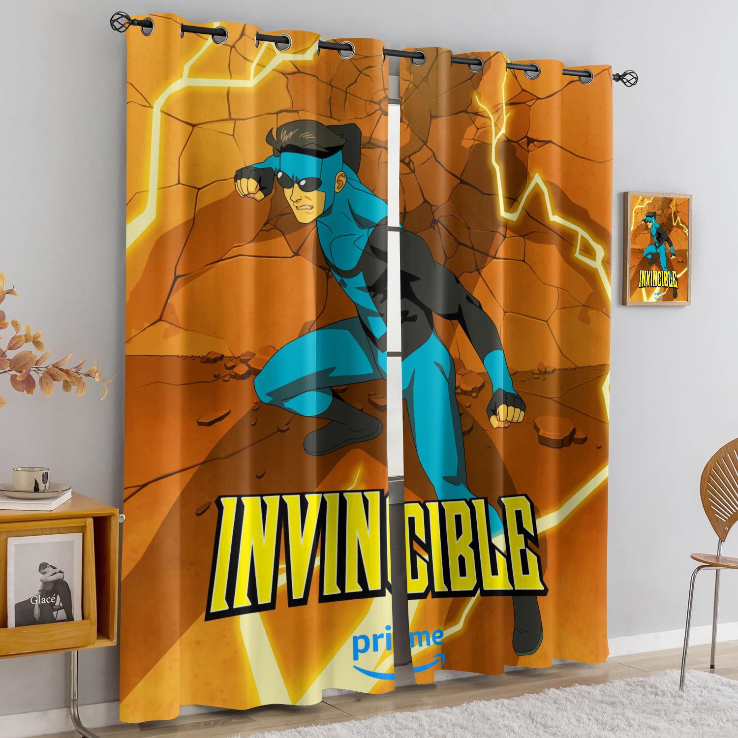 Invincible Season Blackout Curtains Drapes for Window Treatment Set