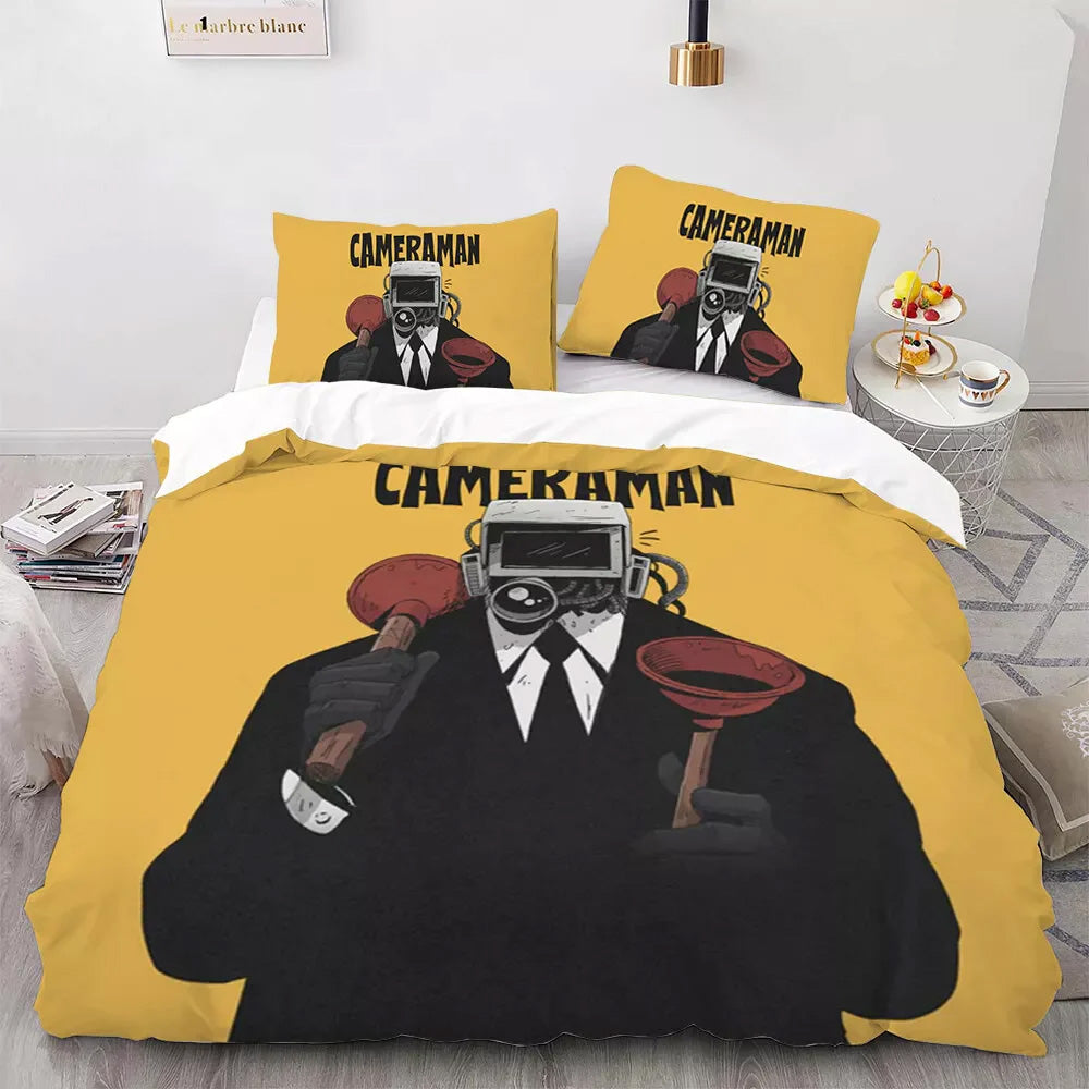 2025 NEW Skibidi Toilet Bedding Set Quilt Duvet Covers Bedding Sets