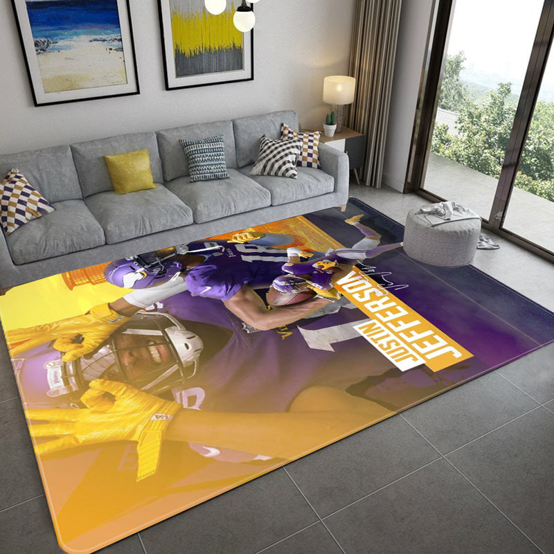 Justin Jefferson Football Rugby Player Rugby Carpet Living Room Bedroom Mats Kitchen Bathroom Rugs