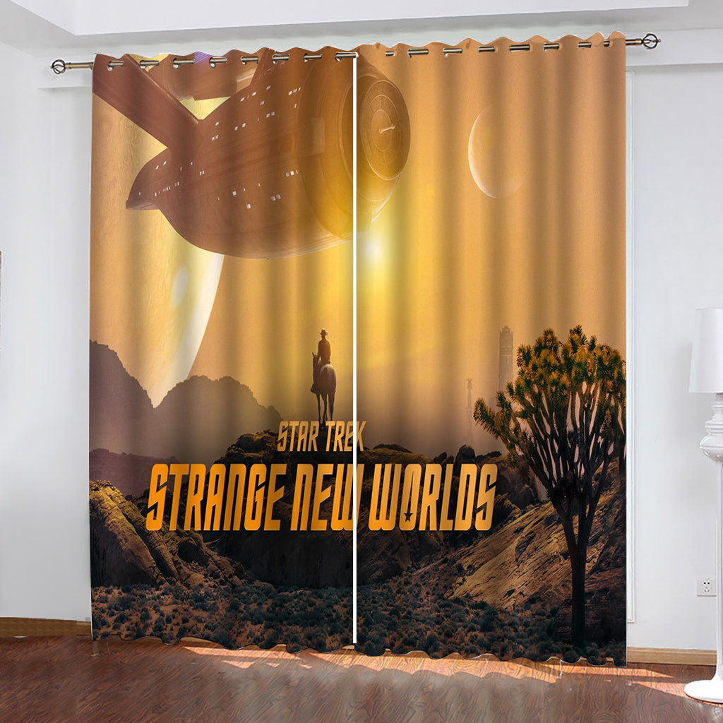 Star Tre Strange New Worlds Blackout Curtain for Living Room Bedroom Window Treatment