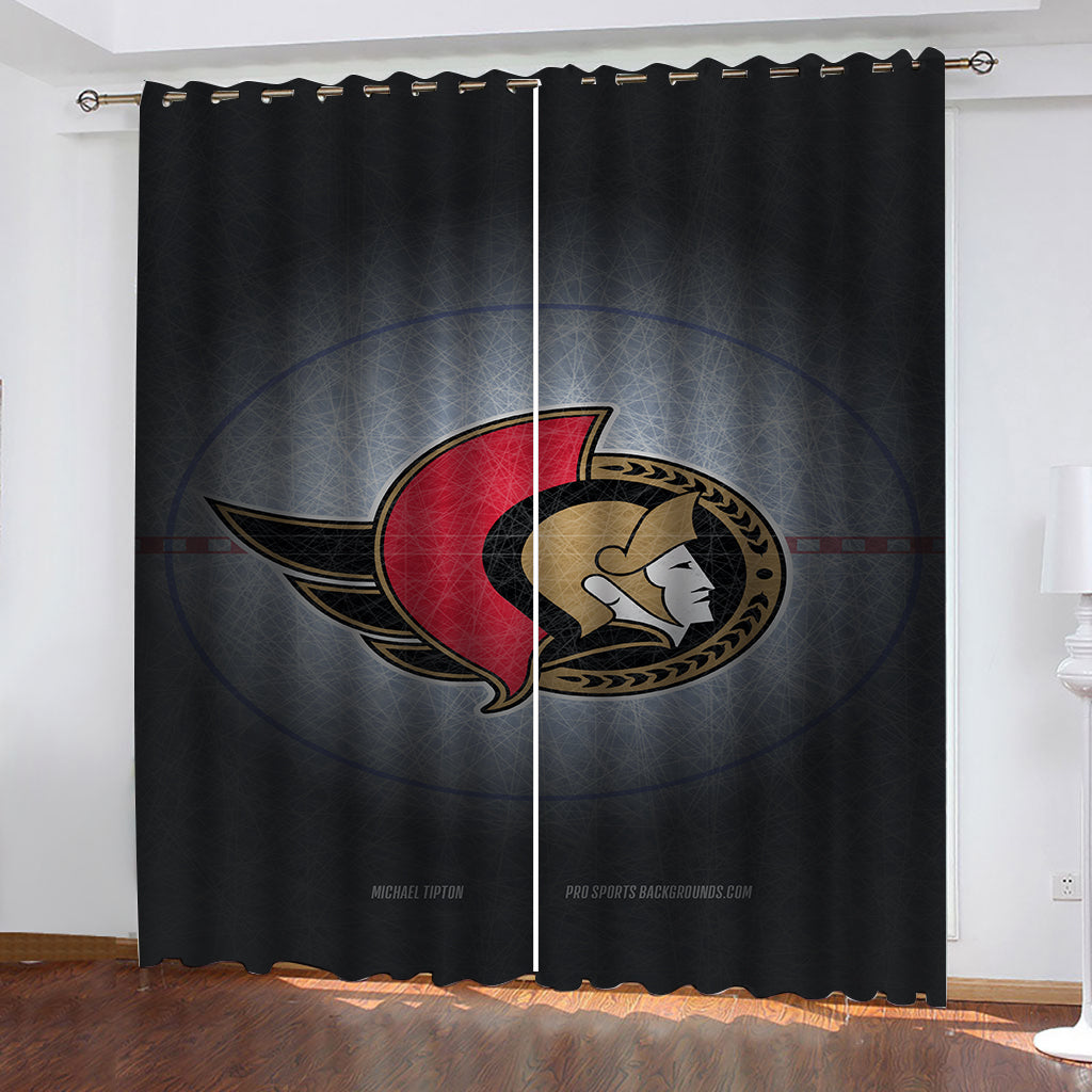 Ottawa Senators  Hockey League Blackout Curtain for Living Room Bedroom Window Treatment