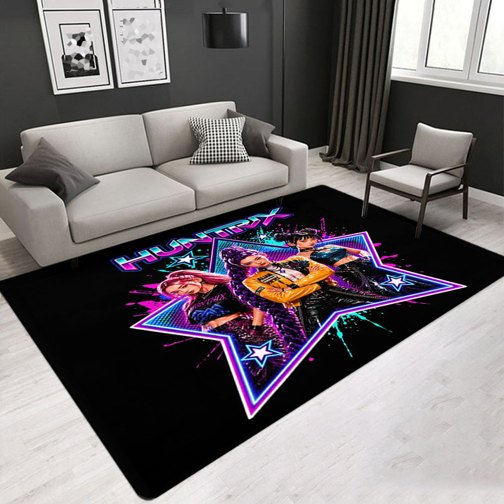 Kpop Demon Hunters Carpet Living Room Bedroom Mats Kitchen Bathroom Rugs