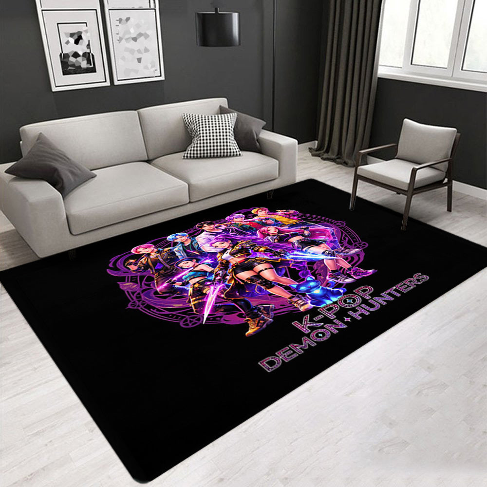 Kpop Demon Hunters Carpet Living Room Bedroom Mats Kitchen Bathroom Rugs