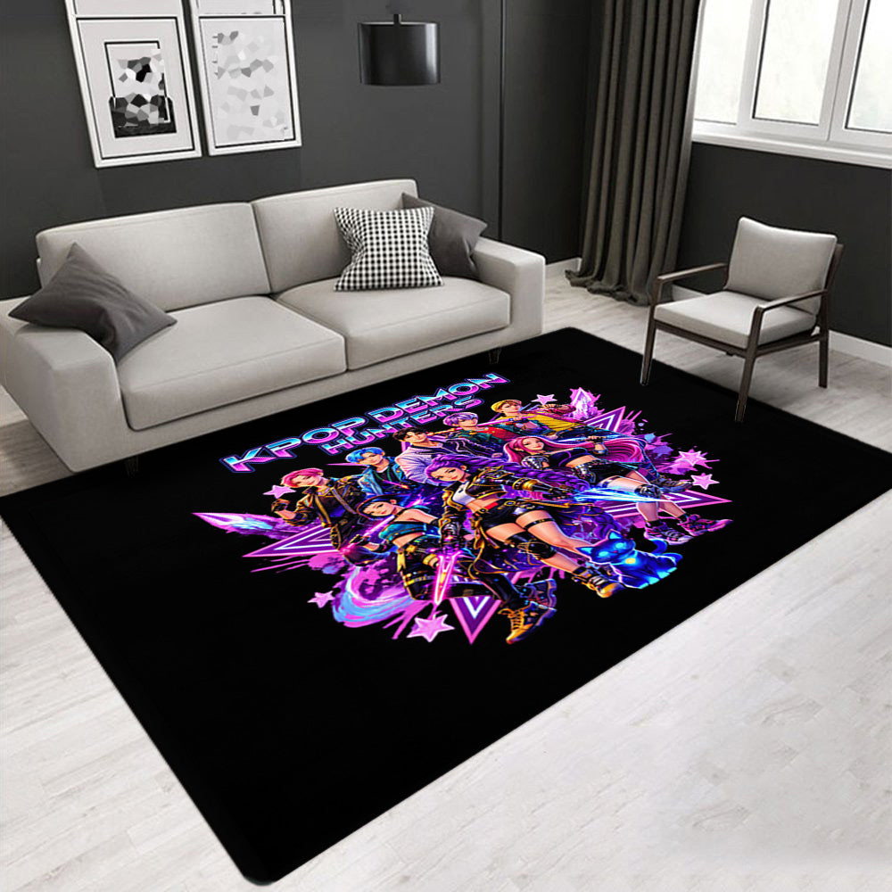 Kpop Demon Hunters Carpet Living Room Bedroom Mats Kitchen Bathroom Rugs