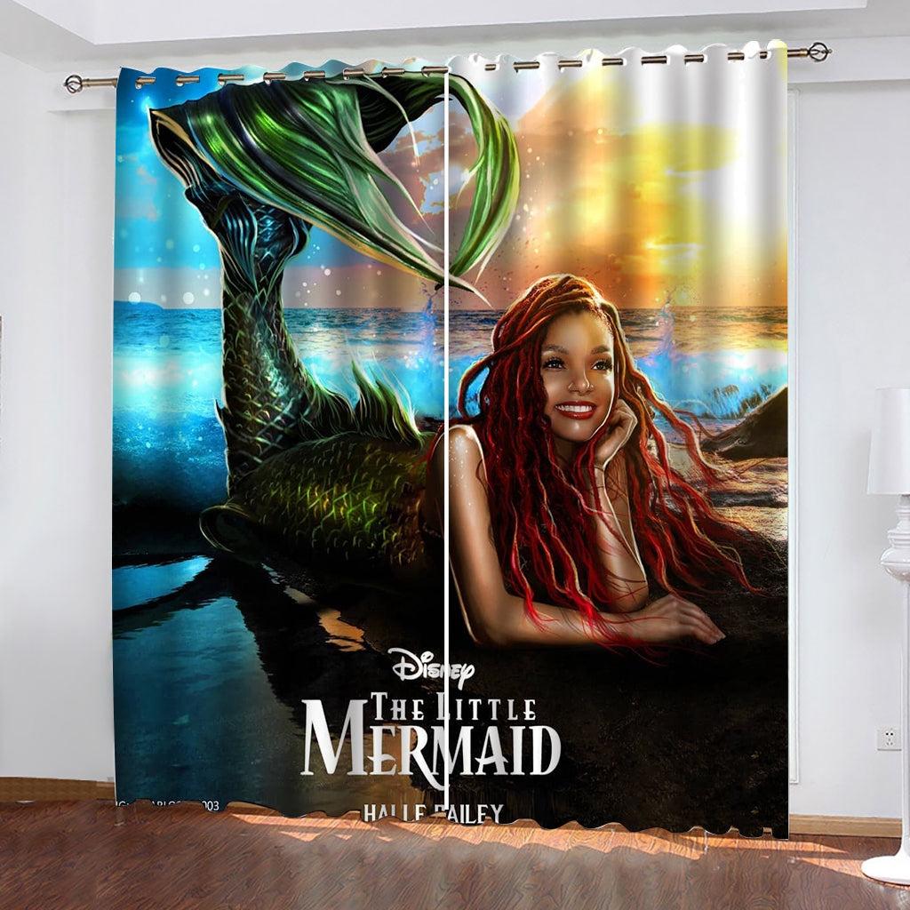 The Little Mermaid Blackout Curtain for Living Room Bedroom Window Treatment