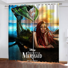 The Little Mermaid Blackout Curtain for Living Room Bedroom Window Treatment