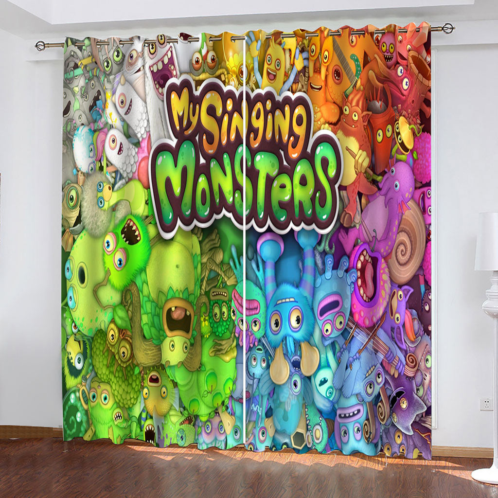 My Singing Monsters #1 Blackout Curtain for Living Room Bedroom Window Treatment