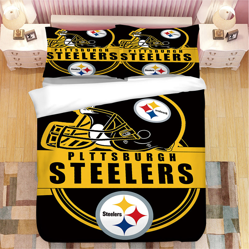 Pittsburgh Steelers Football League Duvet Cover Quilt Cover Pillowcase Bedding Set