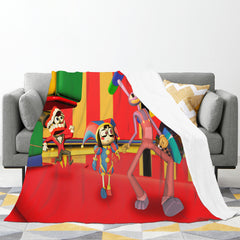 The Amazing Digital Circus #1 3D Printed Plush Blanket Flannel Fleece Throw Warm Gift for Kids Adults Home Office