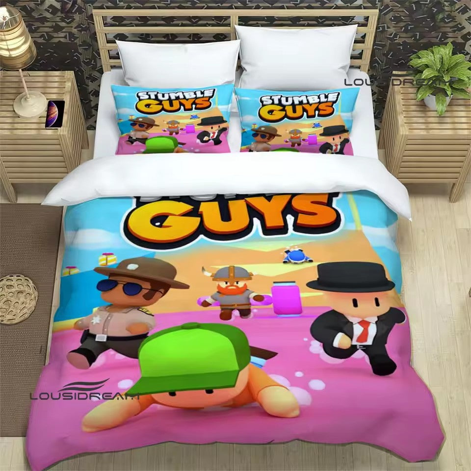 Stumble Guys Bedding Set Quilt Cover Without Filler