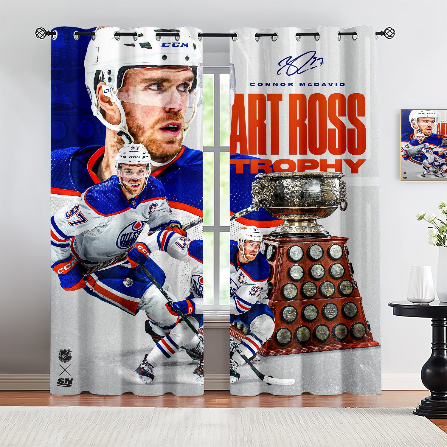 Connor Mcdavid Blackout Curtains Drapes for Window Treatment Set