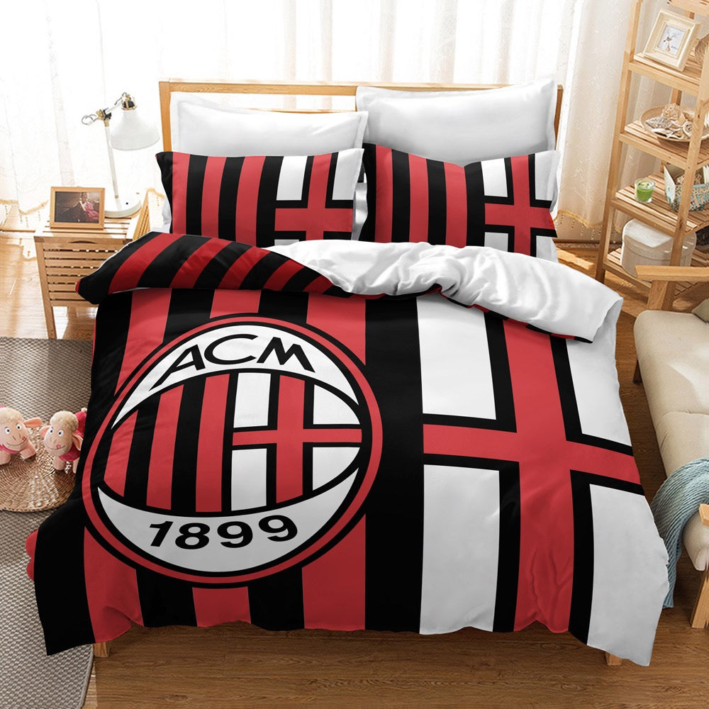 2025 NEW AC Milan Football Club Bedding Set Quilt Duvet Covers Bedding Sets Without Filler