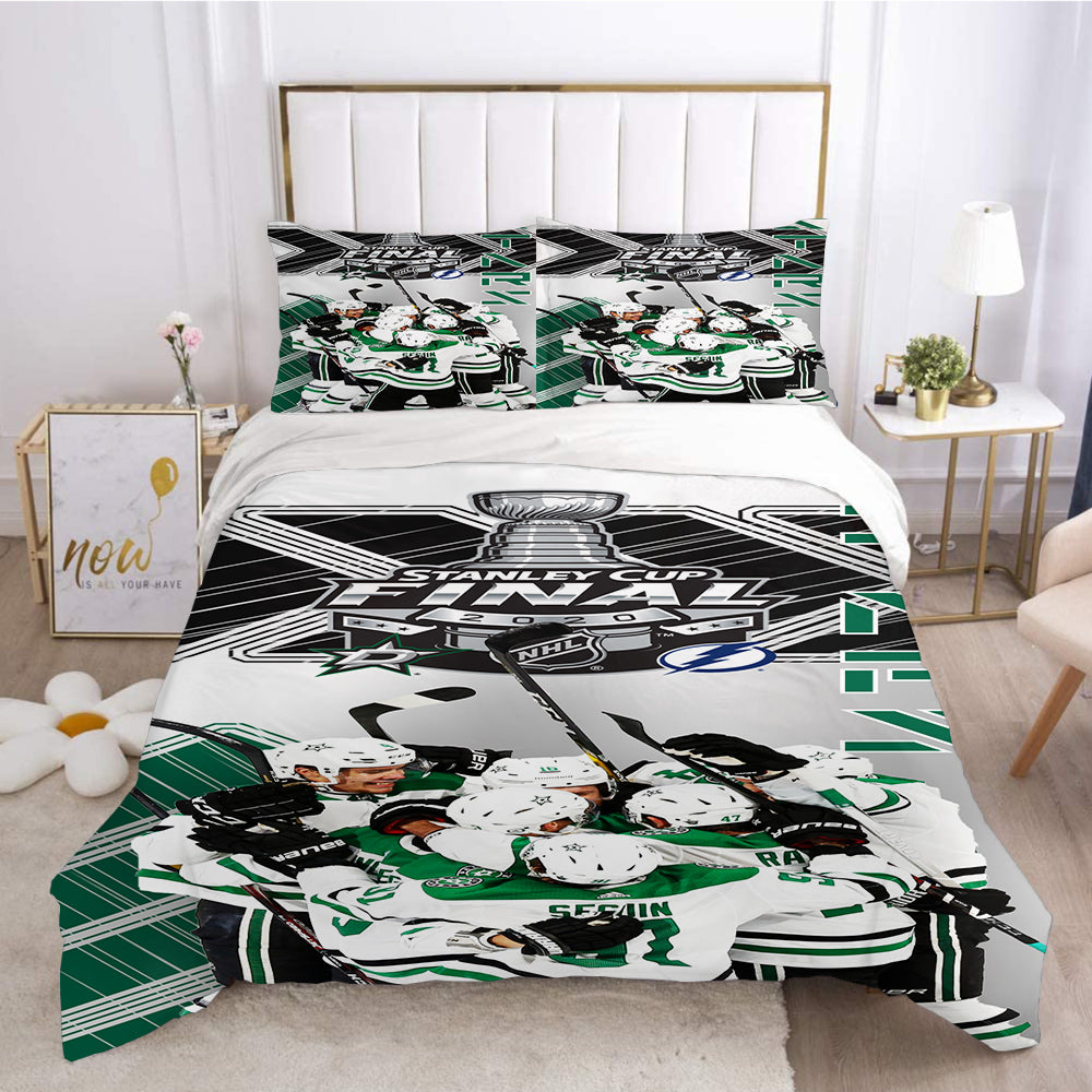 Dallas Stars Tampa Bay Lightning Hockey League 3D Printed Duvet Cover Quilt Cover Pillowcase Bedding Set Bed Linen Home Decor