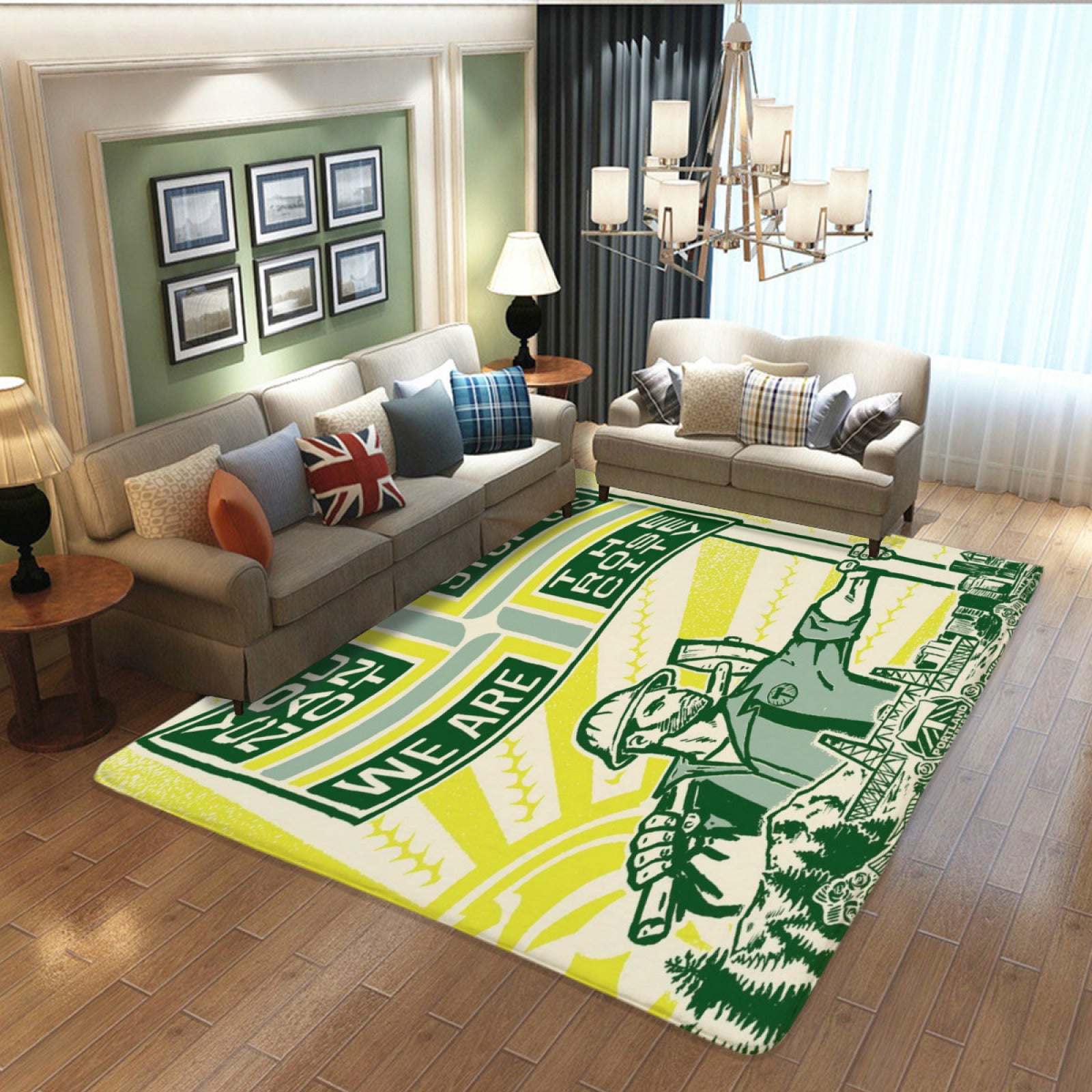 Portland Soccer Timbers Carpet Living Room Bedroom Mats Kitchen Bathroom Rugs