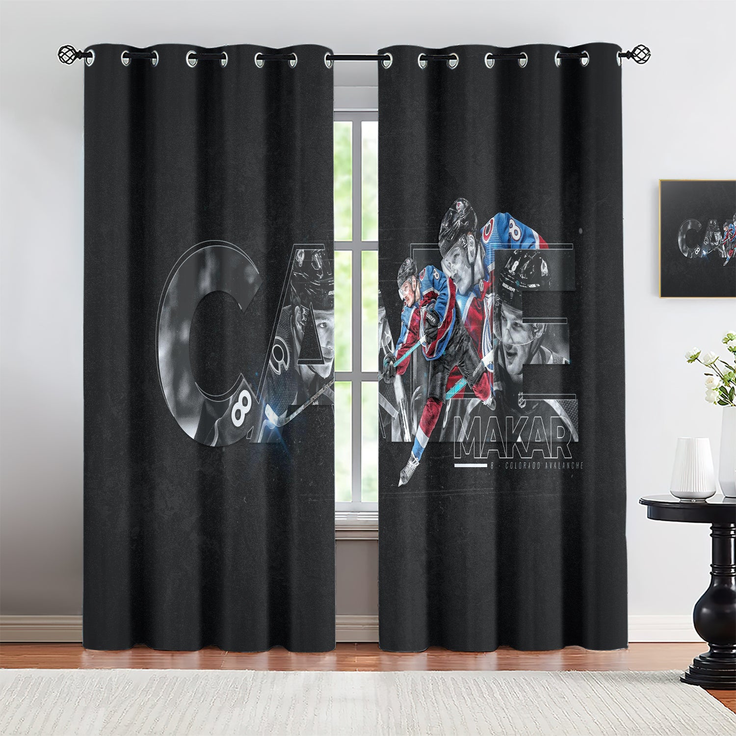 Cale Makar Blackout Curtains Drapes for Window Treatment Set