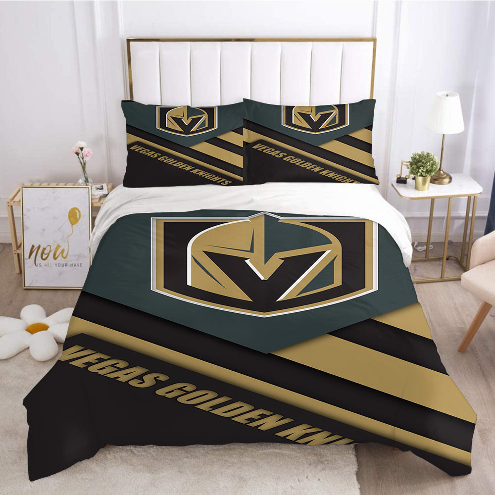 Vegas Golden Knights Hockey League 3D Printed Duvet Cover Quilt Cover Pillowcase Bedding Set Bed Linen Home Decor