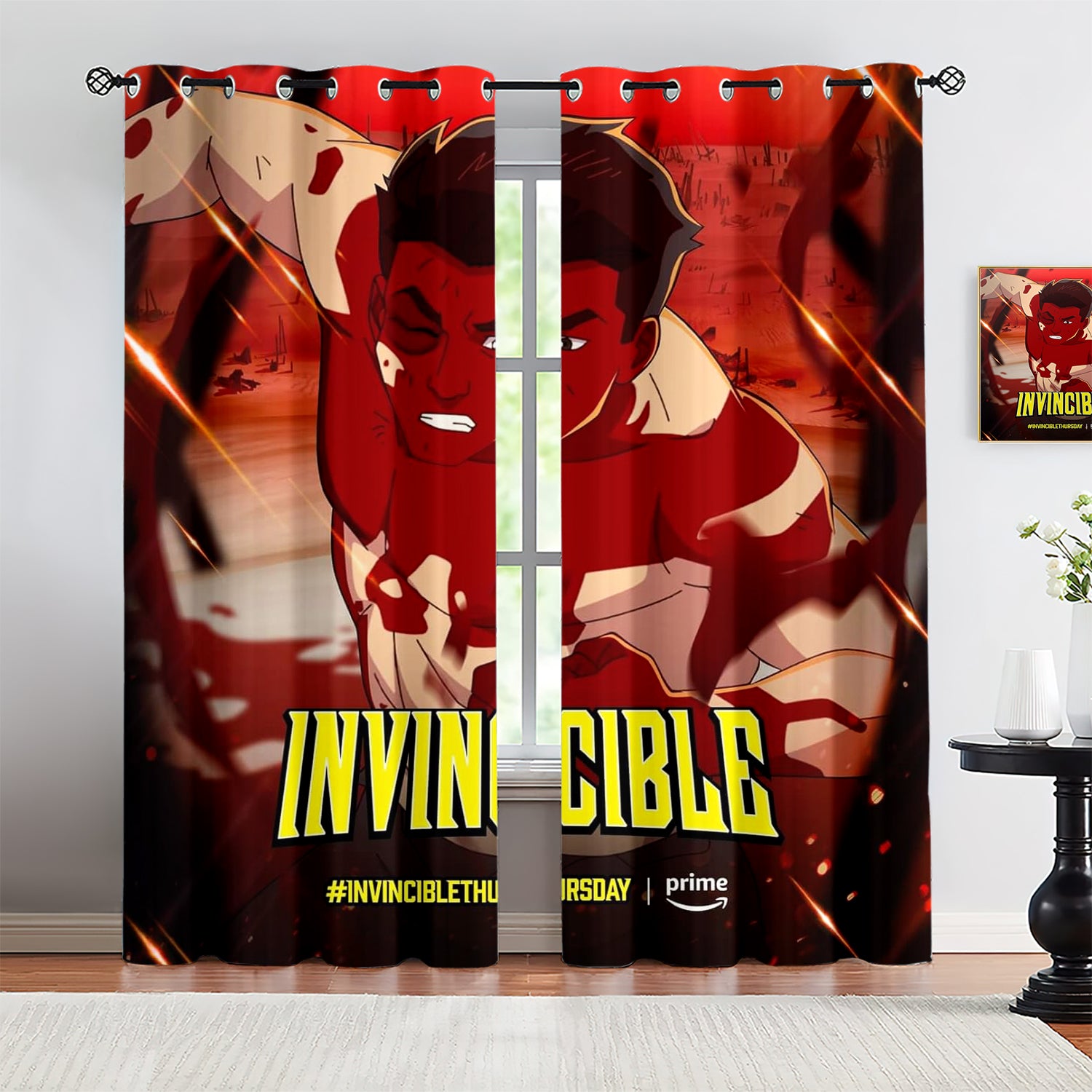 Invincible Season Blackout Curtains Drapes for Window Treatment Set