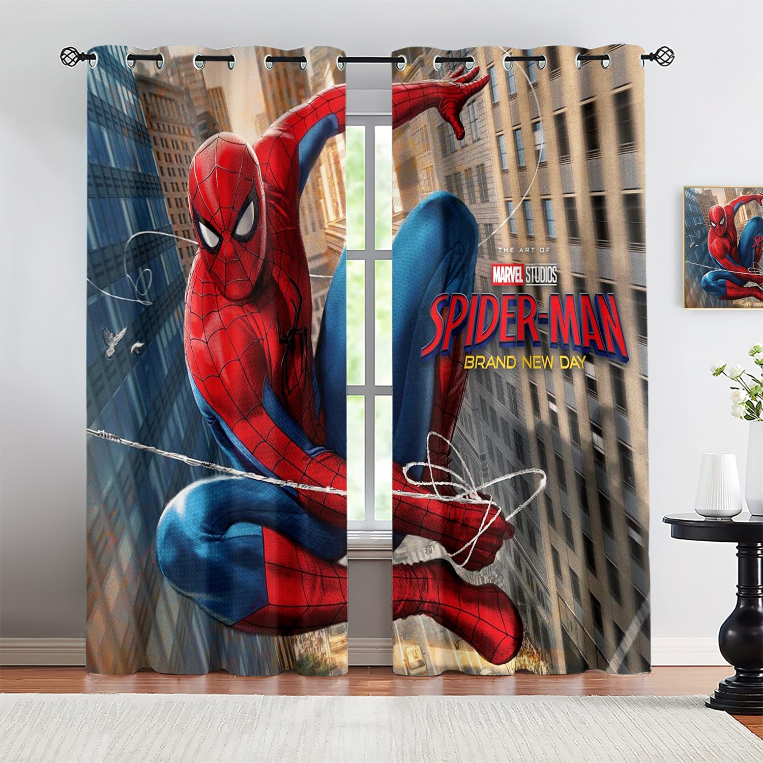 2026 Spiderman Brand New Day  Blackout Curtains Drapes For Window Treatment Set