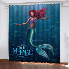 The Little Mermaid Blackout Curtain for Living Room Bedroom Window Treatment