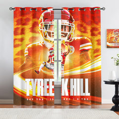 Tyreek Hill Blackout Curtains Drapes for Window Treatment Set