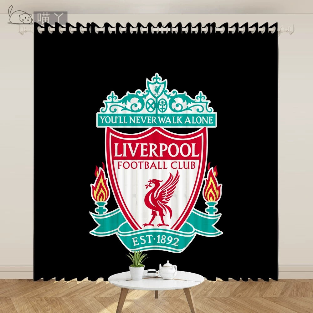 2025 New Liverpool Football Club Curtains Blackout Window Treatments Drapes Room Decor