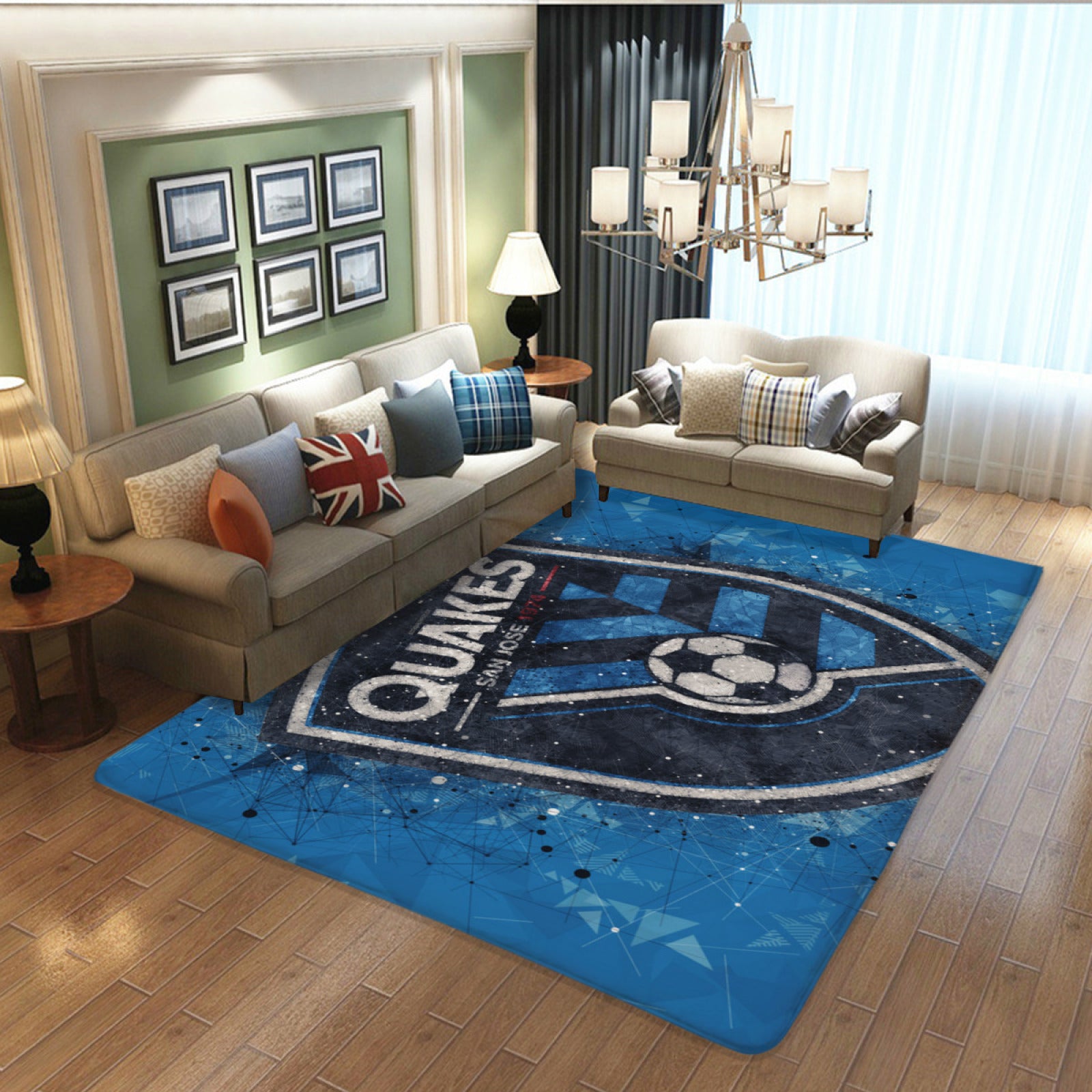 San Jose Soccer Earthquakes Carpet Living Room Bedroom Mats Kitchen Bathroom Rugs