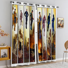 Invincible Season Blackout Curtains Drapes for Window Treatment Set