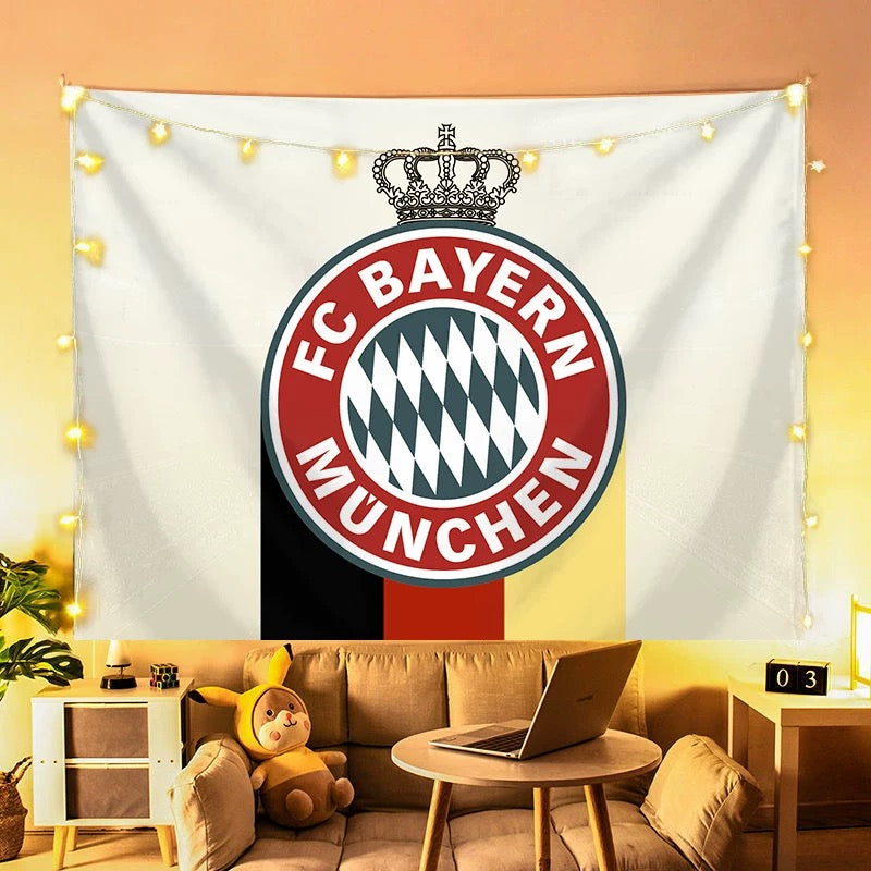 2025 New Bayern Munich Football Club Wall Decor Hanging Tapestry Home Bedroom Living Room Decoration Wall Decor