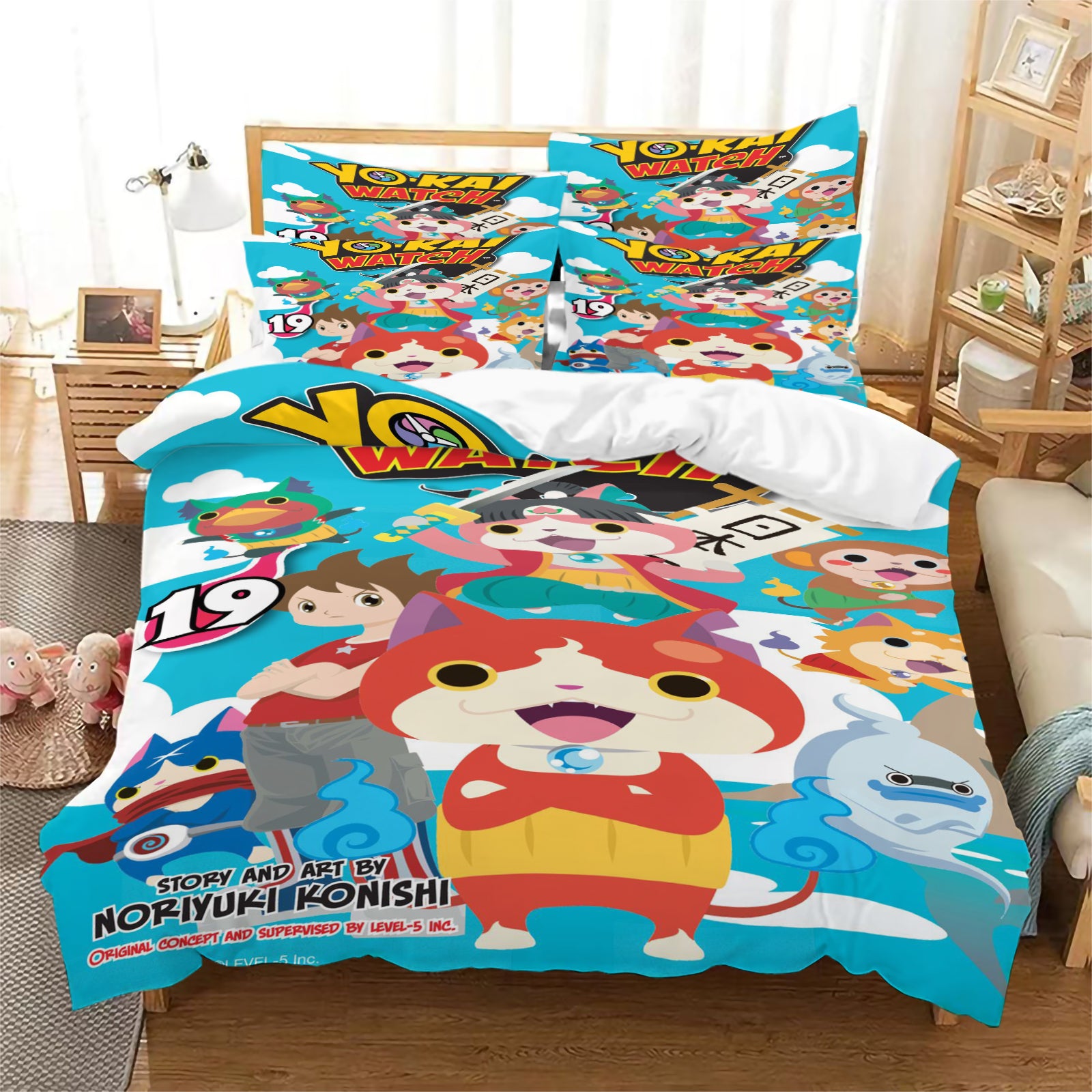 2025 New Yo-kai Watch Duvet Cover Quilt Case Pillowcase Bedding Set Without Filler
