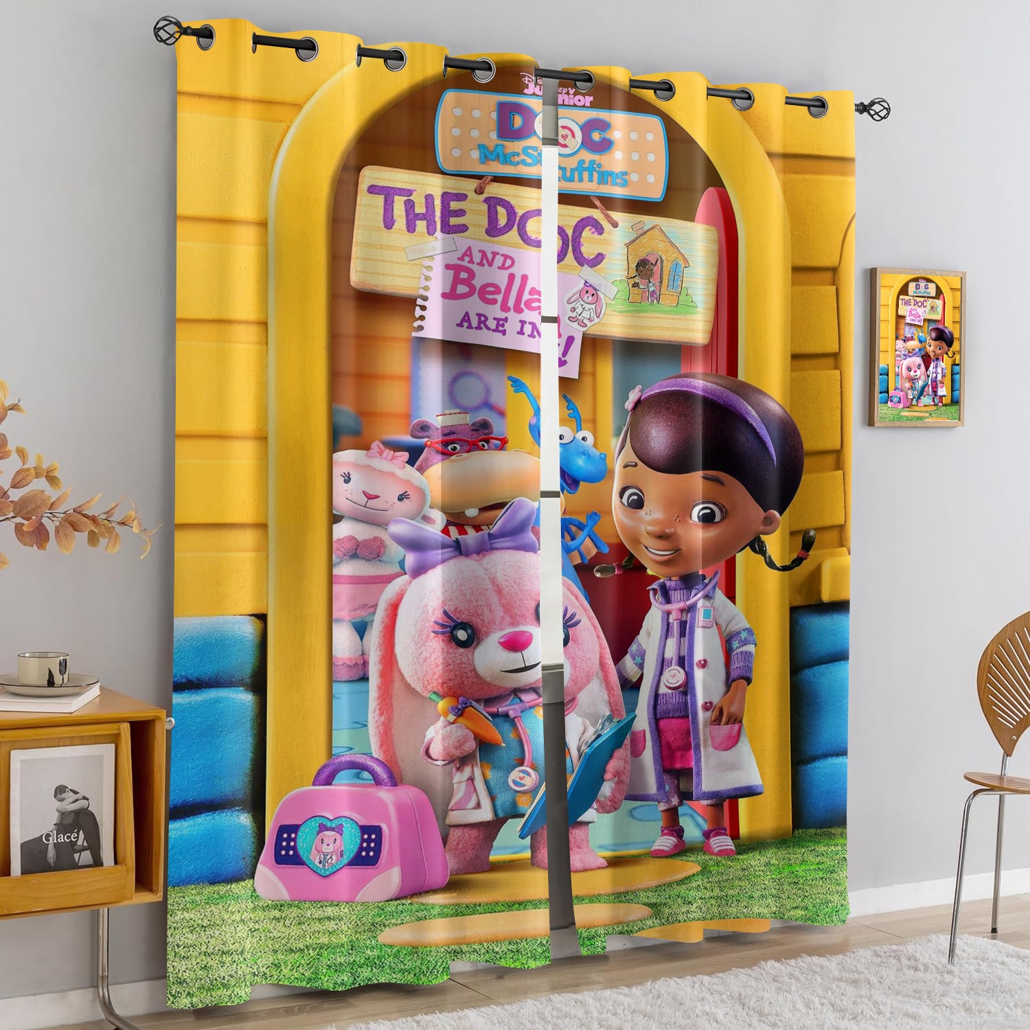 Doc McStuffins Blackout Curtains Drapes for Window Treatment Set