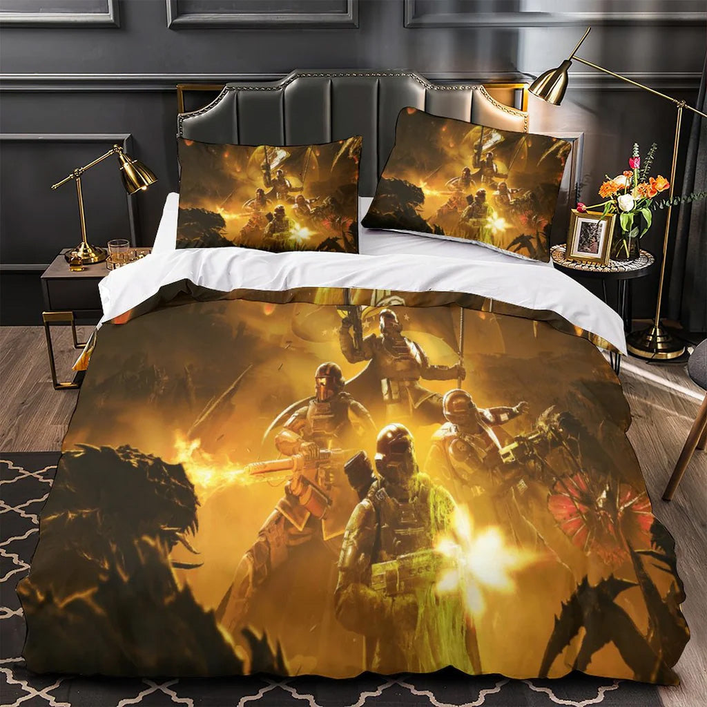 2025 NEW Helldivers 2 Bedding Set Quilt Duvet Covers Bedding Sets