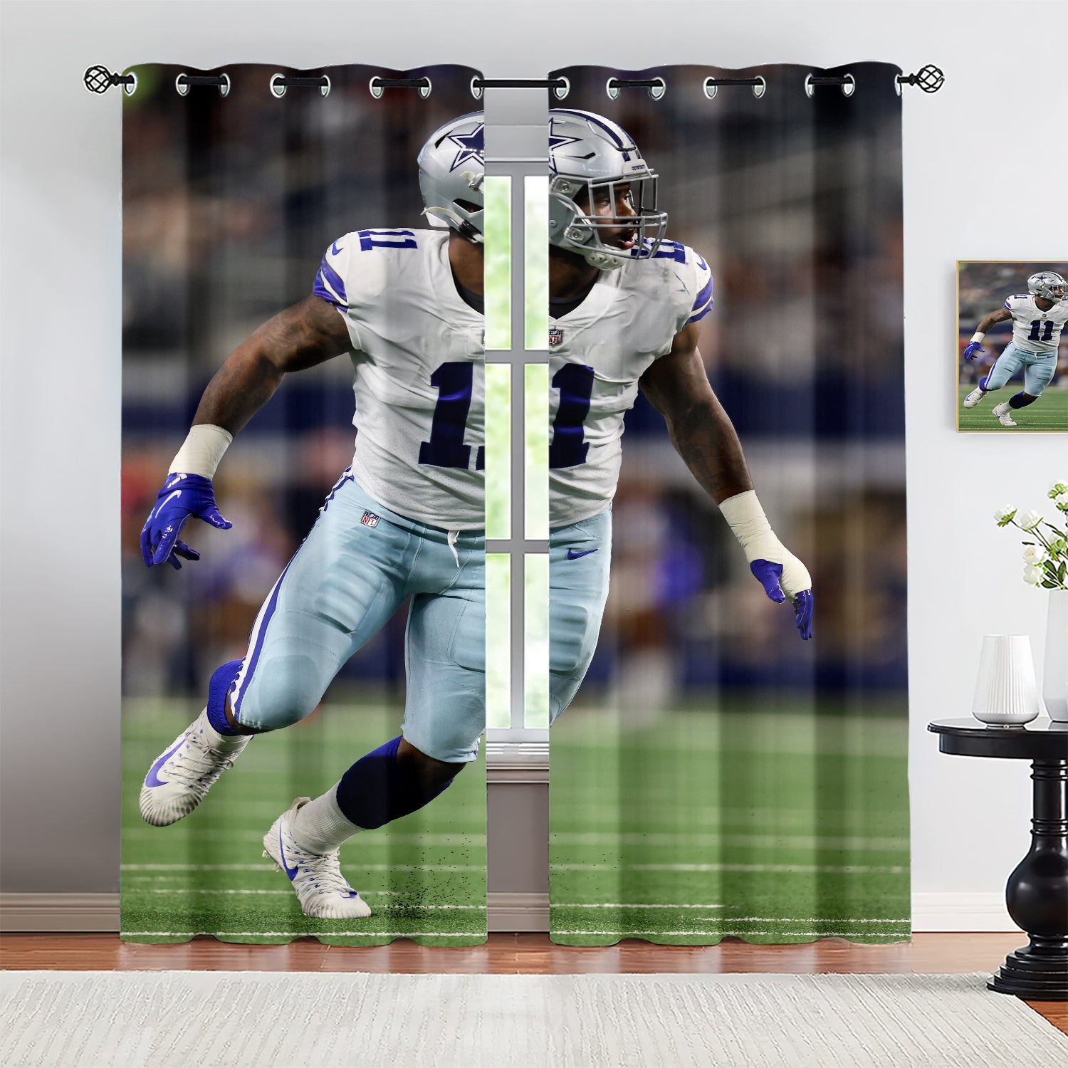 Micah Parsons Blackout Curtains Drapes for Window Treatment Set