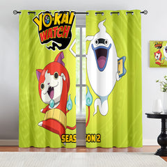 Yo Kai Watch Blackout Curtains Drapes for Window Treatment Set