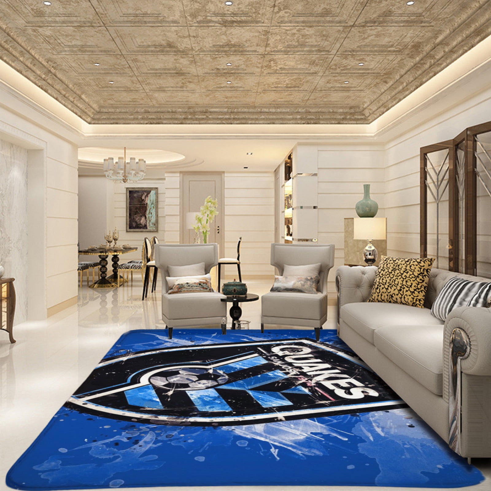 San Jose Soccer Earthquakes Carpet Living Room Bedroom Mats Kitchen Bathroom Rugs