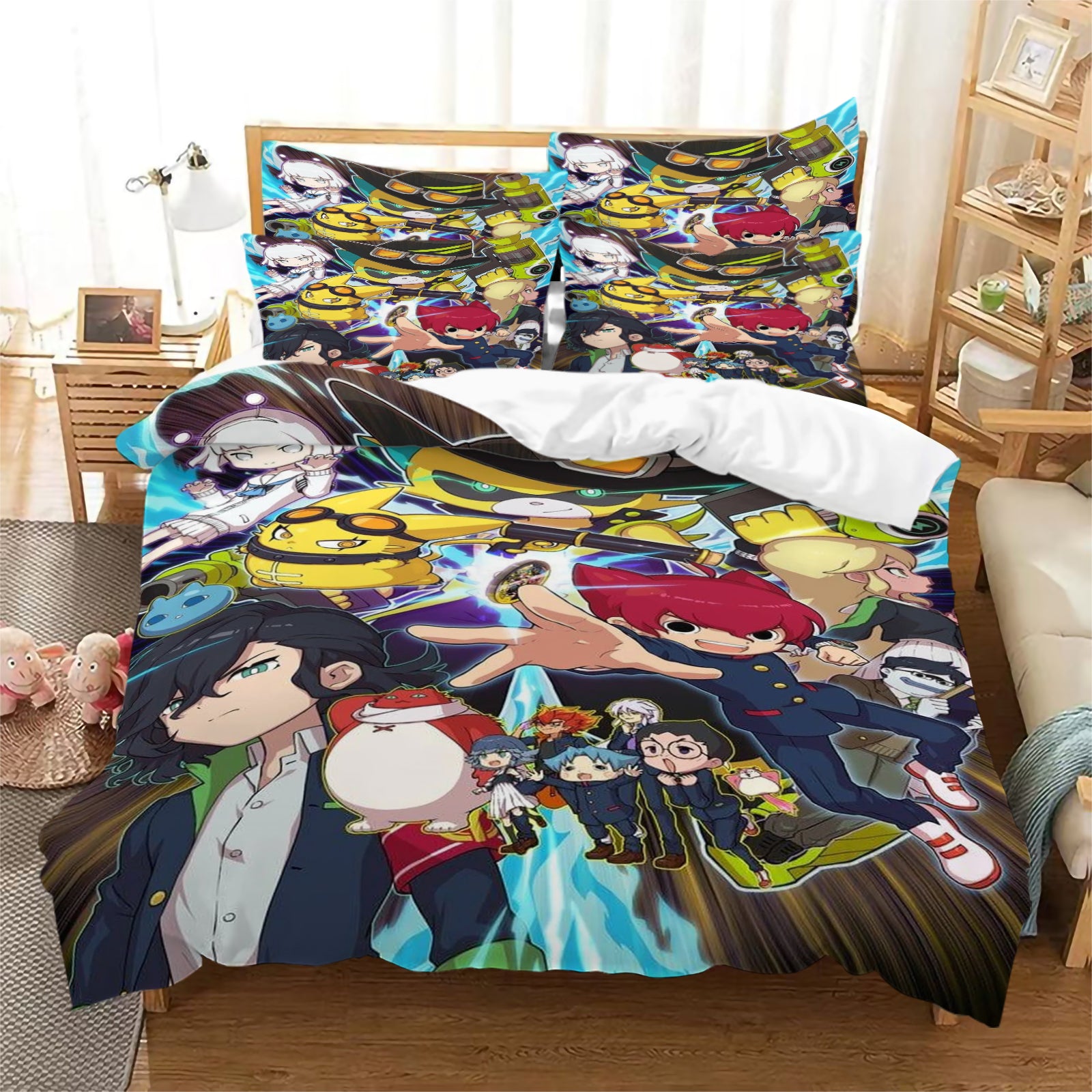 2025 New Yo-kai Watch Duvet Cover Quilt Case Pillowcase Bedding Set Without Filler