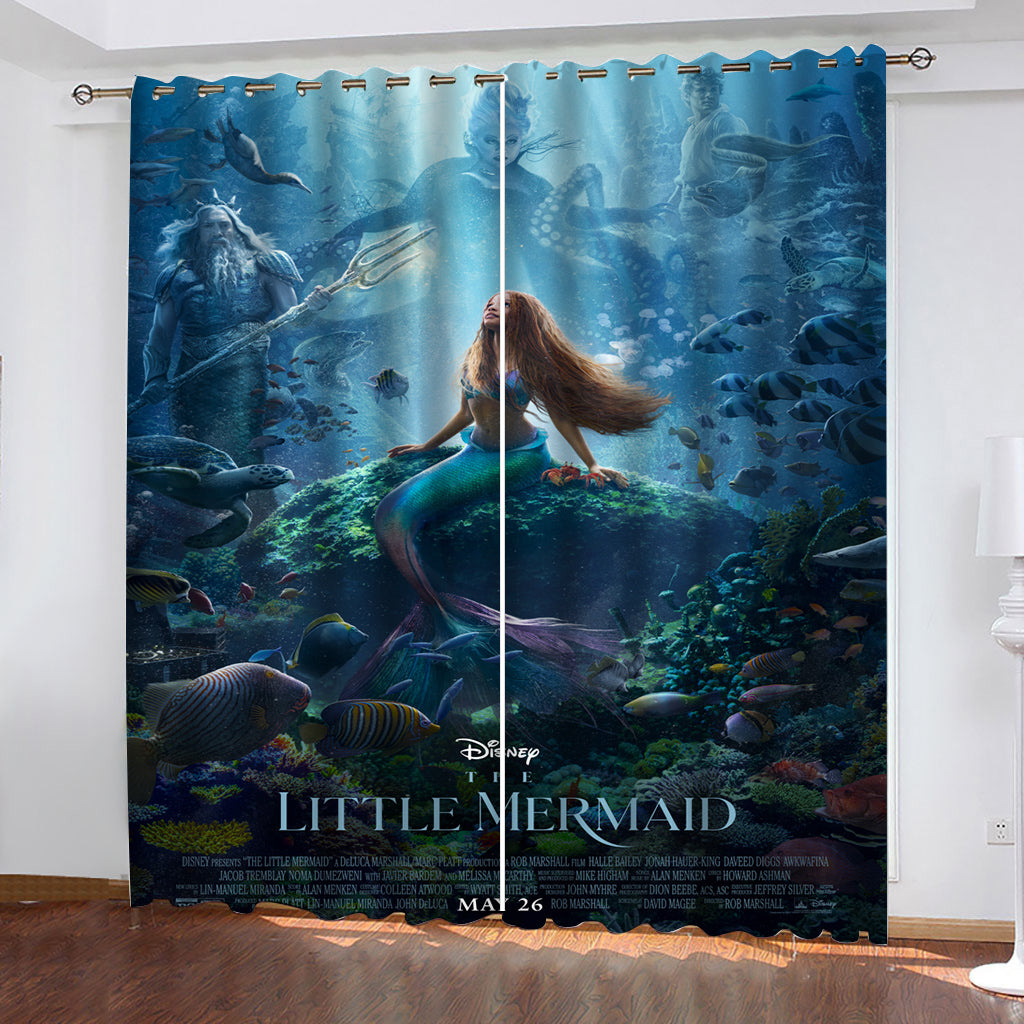 The Little Mermaid #1 Blackout Curtain for Living Room Bedroom Window Treatment