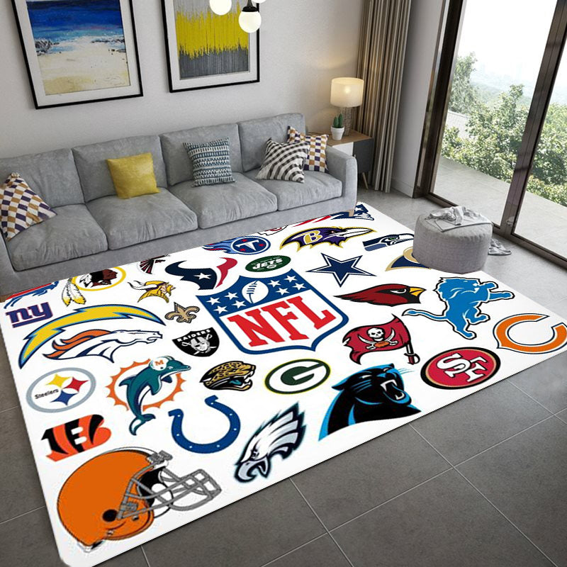 Football Team Logo Rugby Carpet Living Room Bedroom Mats Kitchen Bathroom Rugs