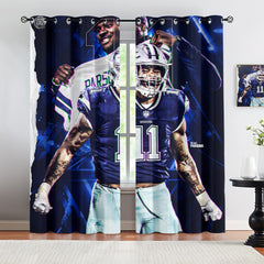 Micah Parsons Blackout Curtains Drapes for Window Treatment Set