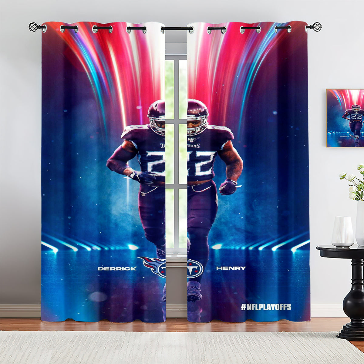 Derrick Henry Blackout Curtains Drapes for Window Treatment Set