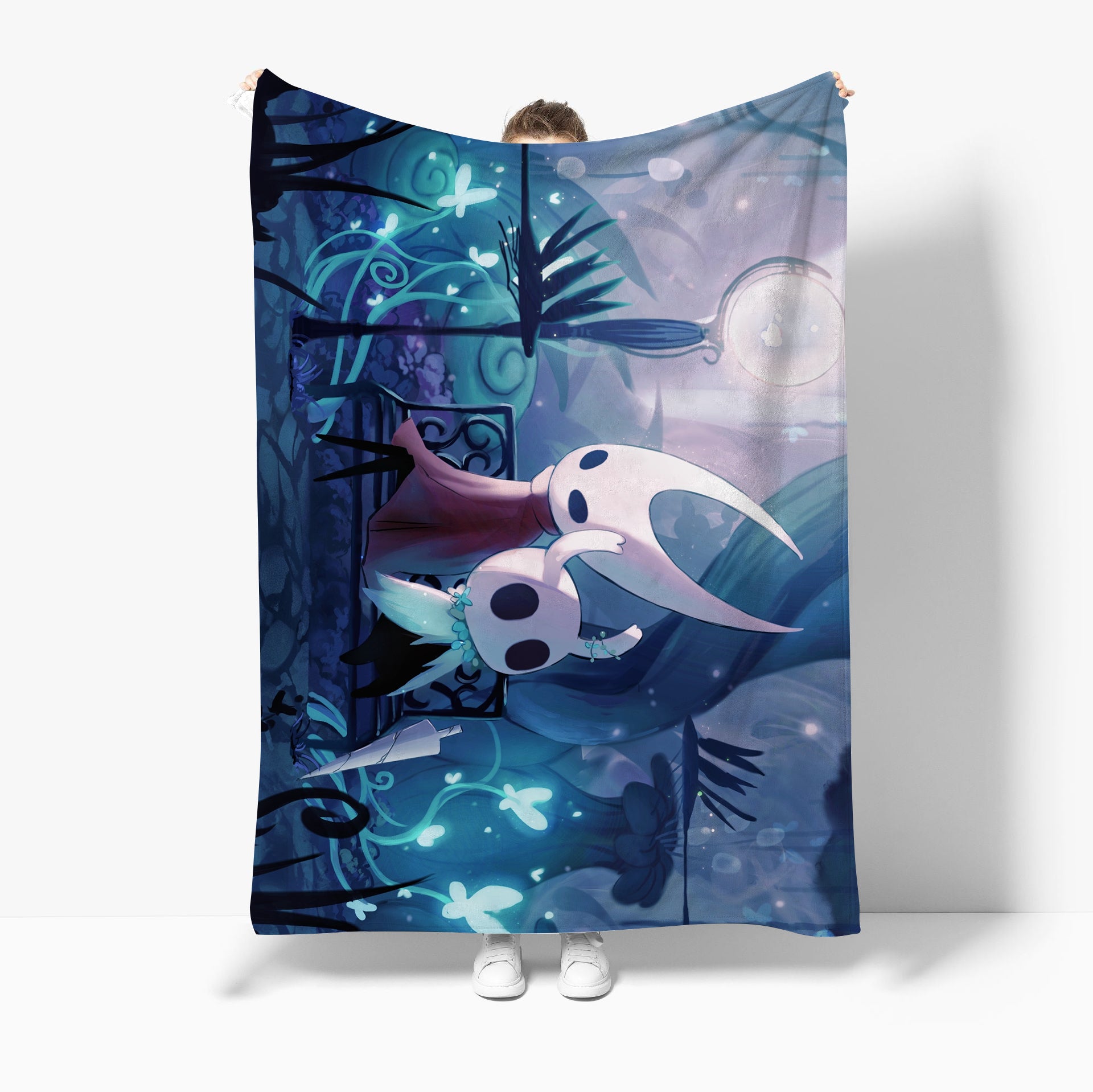 The Hollow Knight 3D Printed Plush Blanket Flannel Fleece Throw Warm Gift for Kids Adults Home Office