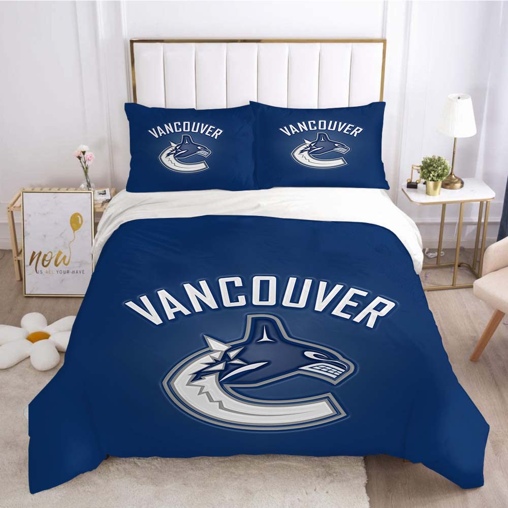 Vancouver Canucks Hockey League 3D Printed Duvet Cover Quilt Cover Pillowcase Bedding Set Bed Linen Home Decor