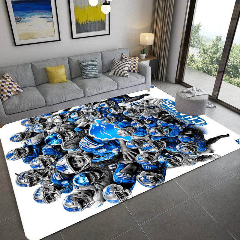 Detroit Lions Football League Carpet Living Room Bedroom Mats Kitchen Bathroom Rugs
